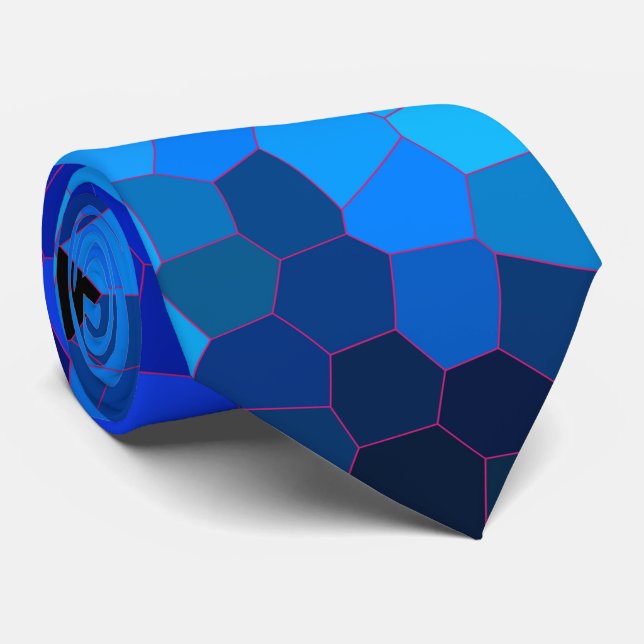 Deep Ocean Blue Mosaic Mönster Slips (Rullad)