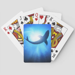 Deep Ocean Shark Silhouette Casinokort