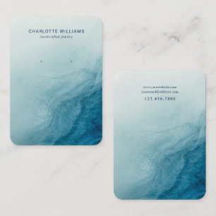 Deep Ocean Wave Jewelry Visning Card Visitkort