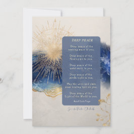 Deep Peace Irish/Ancient Gaelic välsignelse platt Tack Kort