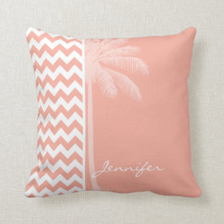 Deep Peach Chevron, Sommar Handflatan Kudde