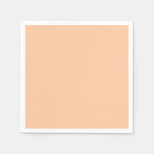 Deep Peach Solid Färg Pappersservett (Framsidan)