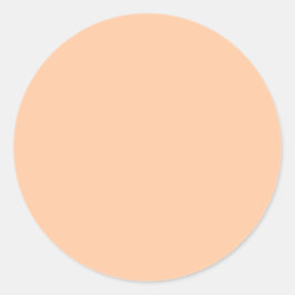 Deep Peach Solid Färg Runt Klistermärke