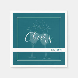 Deep Petrol Anpassningsbar Party Napkins Pappersservett