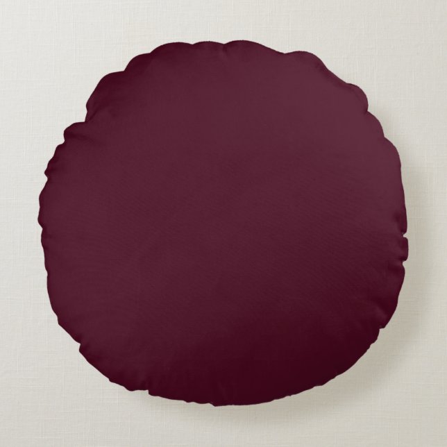 Deep Plum Round Dekorativ kudde (16 tum) (Framsidan)