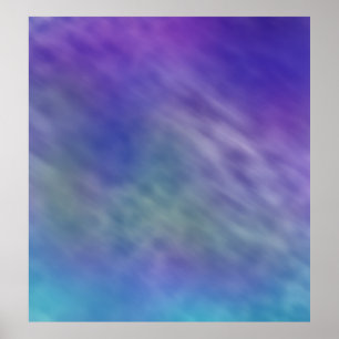Deep Rainbow Färgad Himlar Background Poster