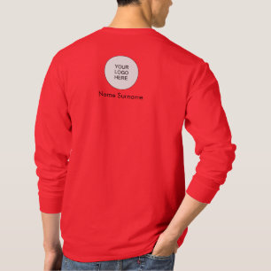 Deep Red Add Upload Logotyp here Manar Modern T Shirt
