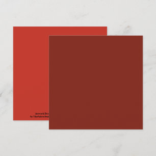 Deep Red Autumn Fall Season Solid Färg Kort