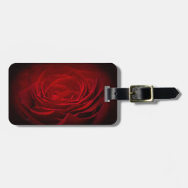 Deep Red Blood Ro on Black Bagagebricka