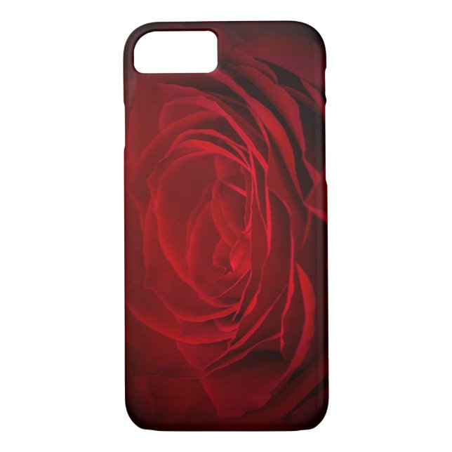 Deep Red Blood Ro on Black Case-Mate iPhone Skal (Baksida)