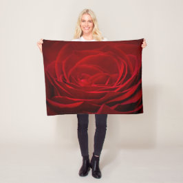 Deep Red Blood Ro on Black Fleecefilt