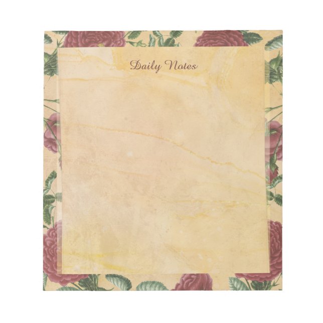 Deep Red Camellias Anteckningsblock (Framsida)