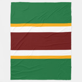 Deep Red Camp Grönt White Gult Tävla Rand Fleecefilt