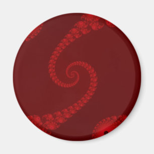Deep Red Dubbla Spiral Magnet