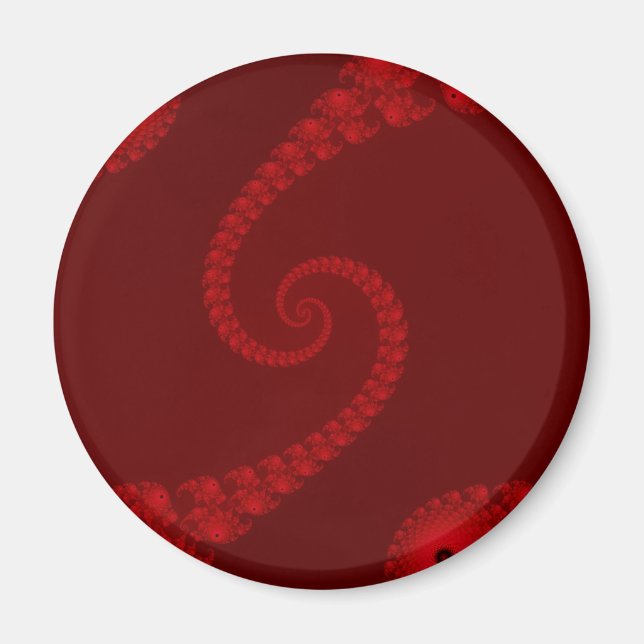 Deep Red Dubbla Spiral Magnet (Framsidan)