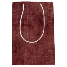 Deep Red Faux Linen (linenutseende)