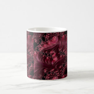 Deep Red Fractal Kaffemugg