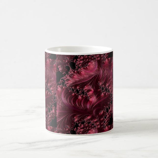 Deep Red Fractal Kaffemugg (Center)