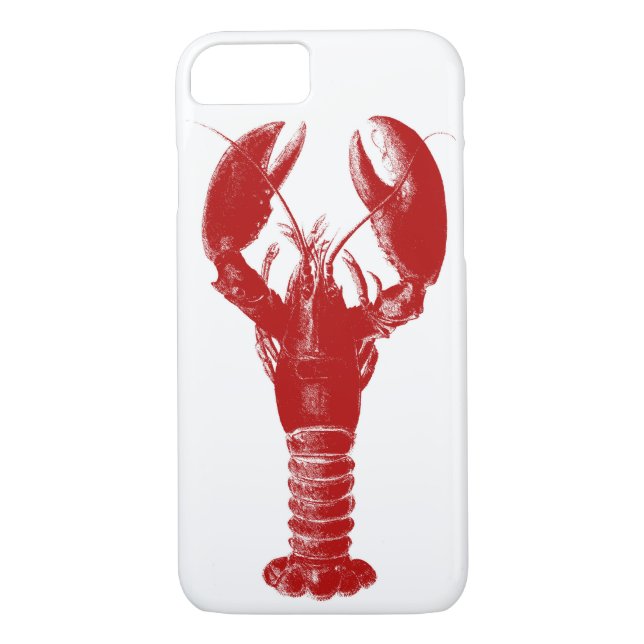 Deep Red Lobster på White Case-Mate iPhone Skal (Baksida)