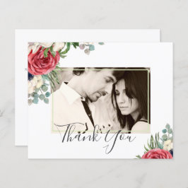 Deep Red Navy Blommigt Eucalyptus Greenery Bröllop