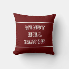 Deep Red Personlig Farm eller Ranch Dekorativ kudd Kudde