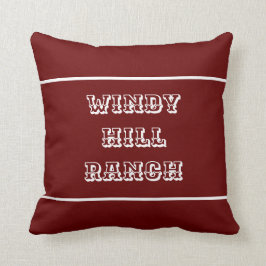 Deep Red Personlig Farm eller Ranch Dekorativ kudd Kudde