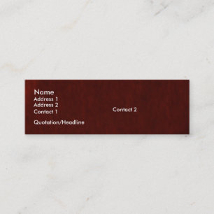 Deep Red Profile Card-mall Mini Visitkort