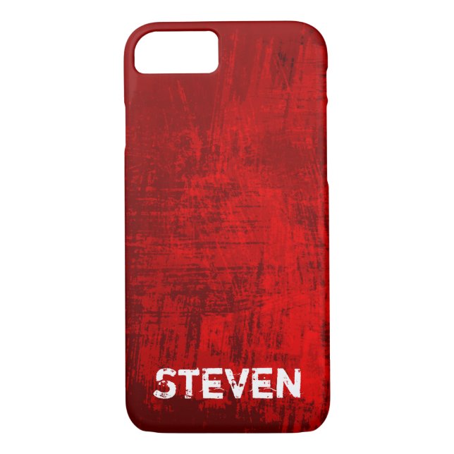 Deep Red Rustic Struktur Abstrakt - bakgrund Case-Mate iPhone Skal (Baksida)