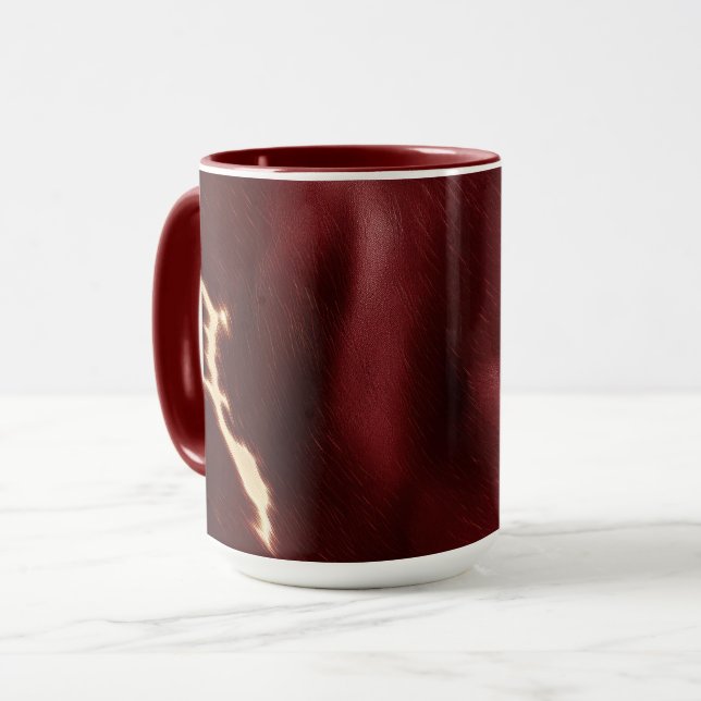 Deep Red Southwest Cowhide Mugg (Framsida vänster)