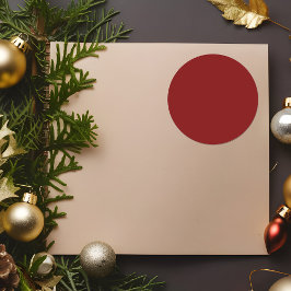 Deep Red Stickers Runt Klistermärke