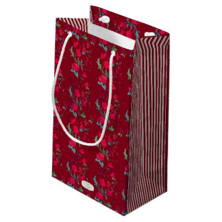Deep Red Wassail Blommigt Gift Bag
