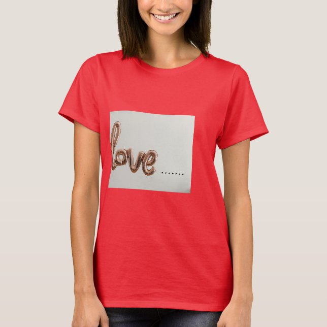 Deep Red Women's Basic Valentine's T-shirt (Framsida)