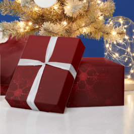 Deep Rik Red jul Snöflingor Presentpapper