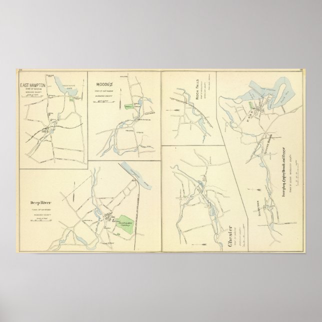 Deep River, Ivoryton, Centre Brook, Essex Poster (Framsidan)