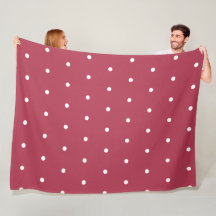 Deep Ro White Geometric Small Polka dots