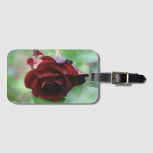 Deep Röd ros Luggage Tag Bagagebricka