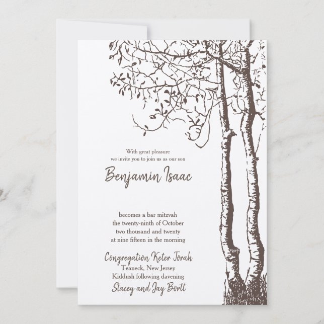 Deep Roots Jewish Wedding bjudande Inbjudningar (Framsida)