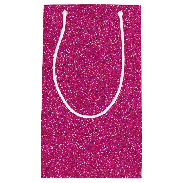 Deep Rosa Gnistra Glitter Gift Bag (Framsidan)