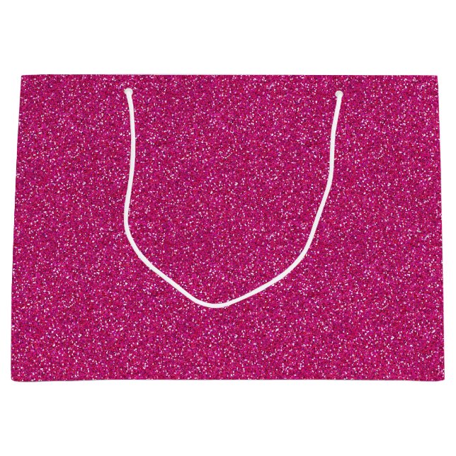 Deep Rosa Gnistra Glitter Large Gift-fack (Framsidan)