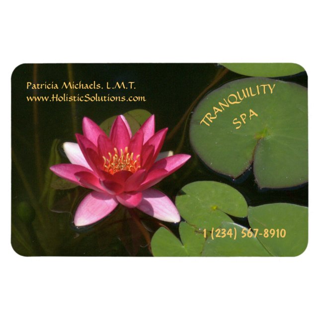 DEEP-ROSA VATTEN LILY MAGNET (Horisontell)