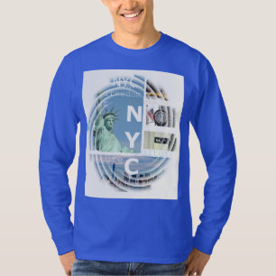 Deep Royal Blue Modern Nyc New York City Brooklyn T Shirt