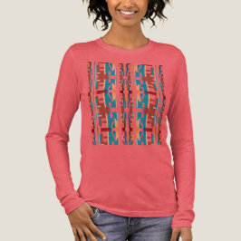 Deep Rust Coral Turcos Southwest look Motif T Shirt