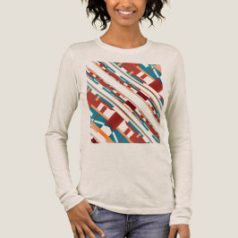 Deep Rust Coral Turcos Southwest Slanted Motif T Shirt