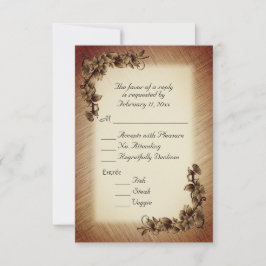 Deep Rustic Flowers OSA with Choice of Entree Kort