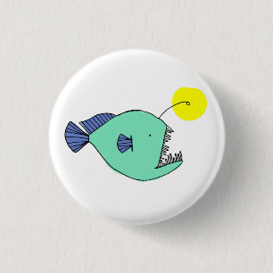 Deep Sea Anglerfish Badge Knapp