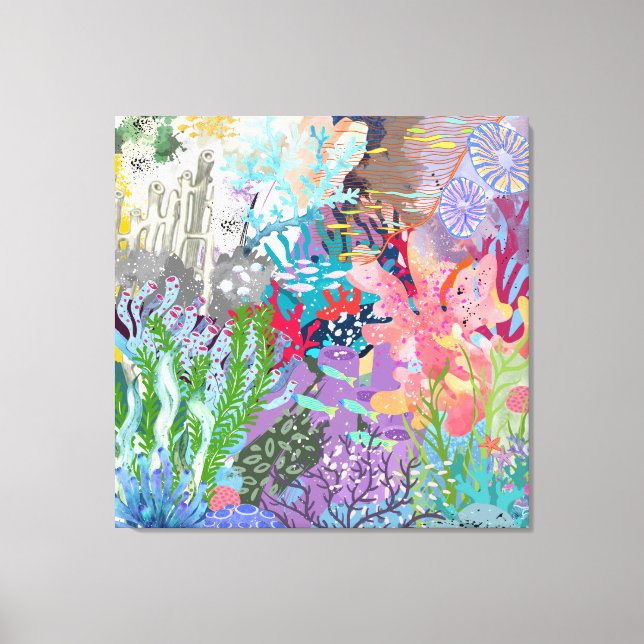 Deep Sea Coral Canvastryck (Framsida)