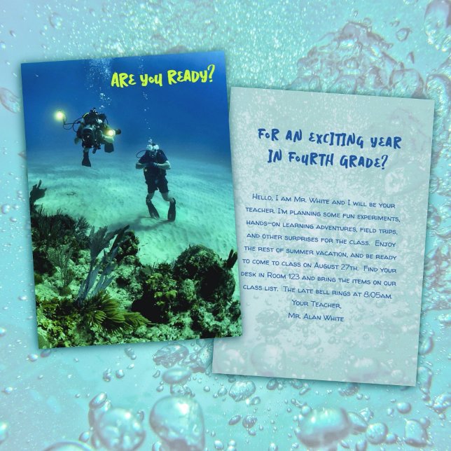 Deep Sea Divers Teacher Välkommen till Studenter C Inbjudningar (Skapare uppladdad)