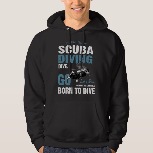 Deep Sea Diving Float Sea Diving Hoodie (Framsida)