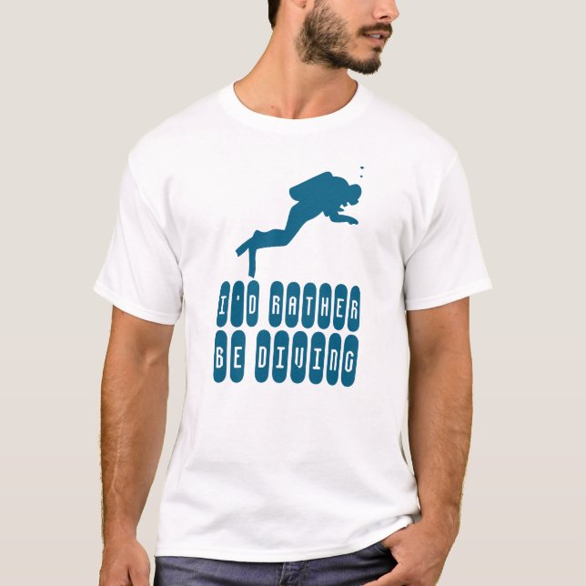 Deep Sea Diving Scuba Diver Tee (Framsida)