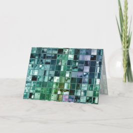 Deep Sea Liquid Mosaic Tile Art Kort